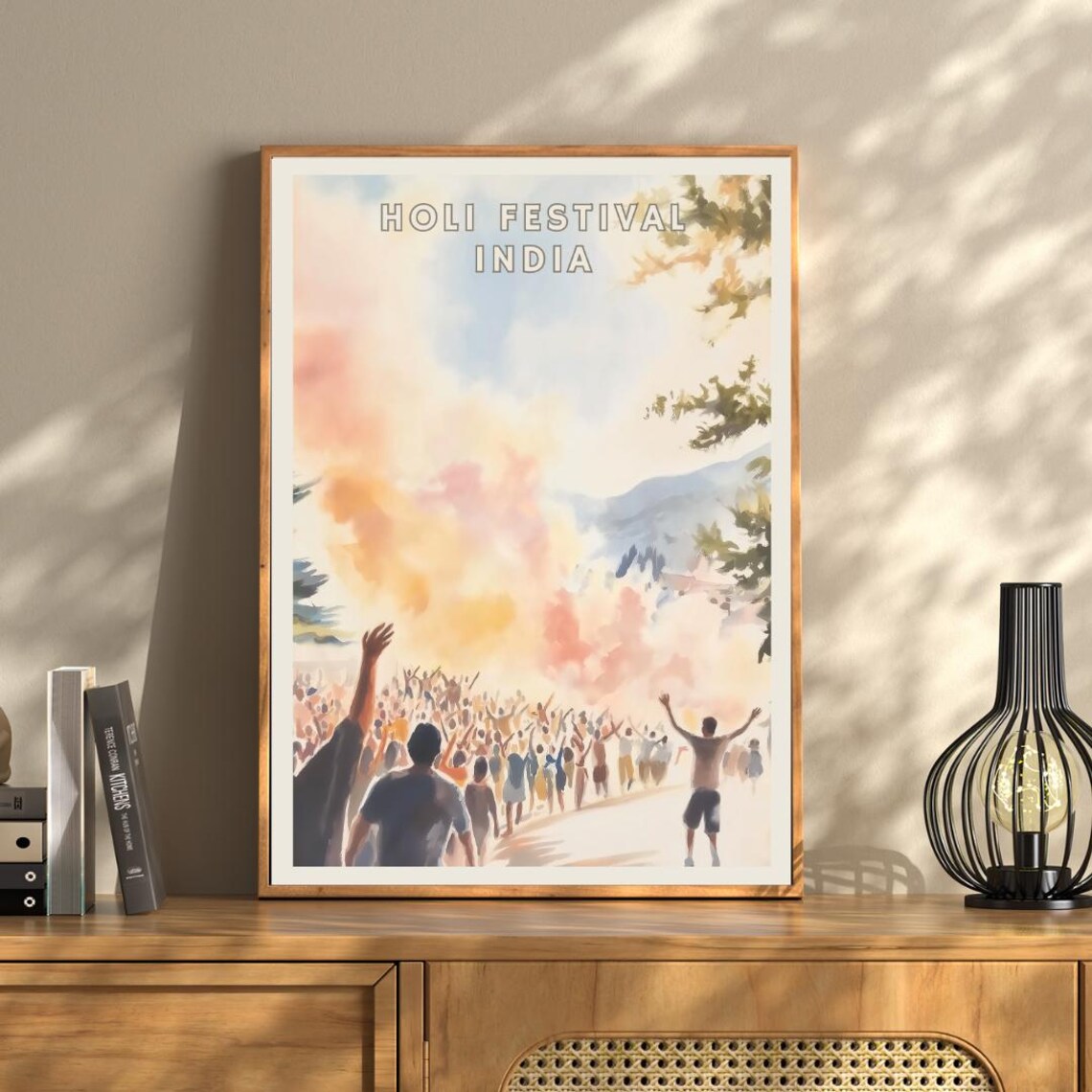 Holi Festival India Travel Poster, Cultural Celebration - Image 3