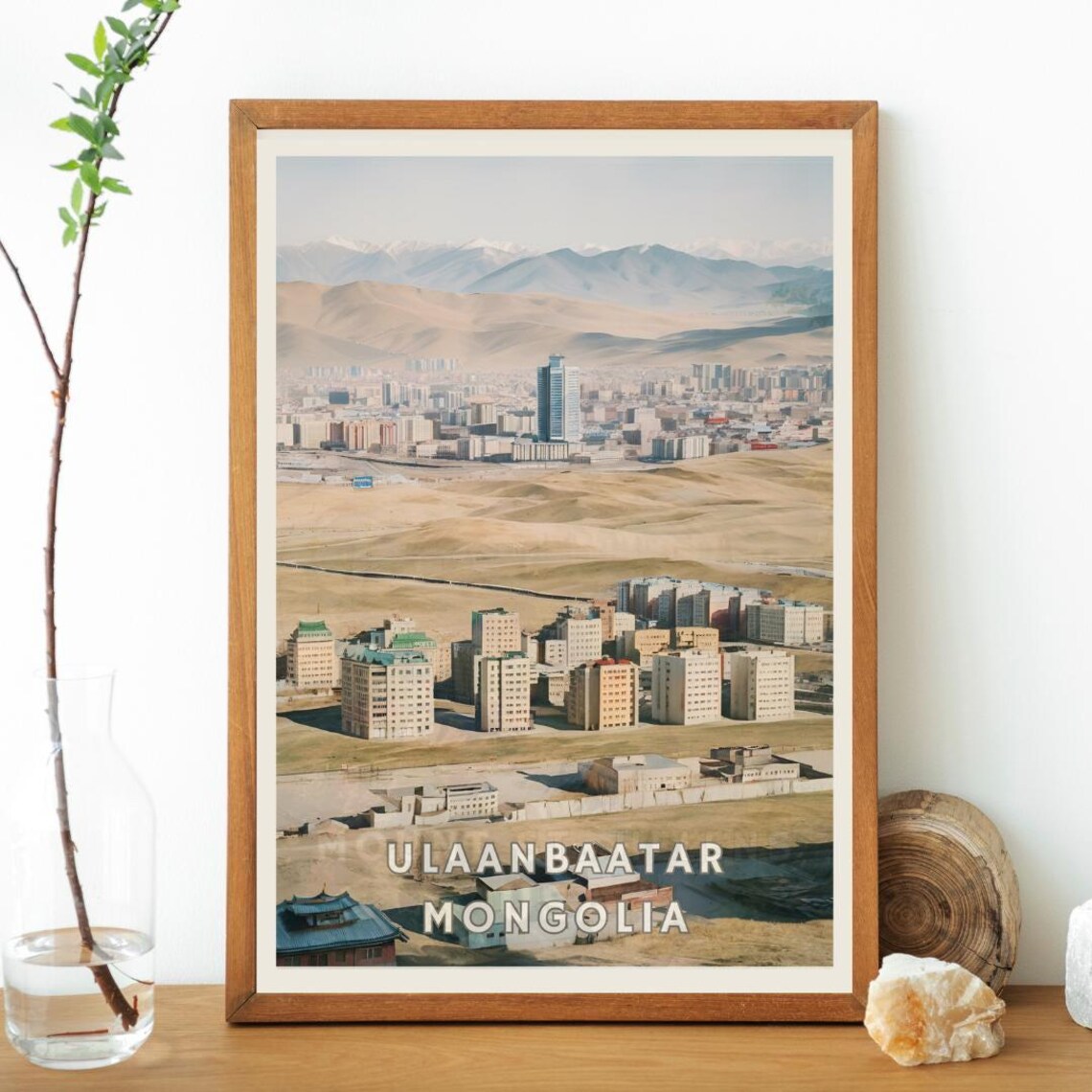 Ulaanbaatar Mongolia, Cityscape Mountain Decor - Image 2