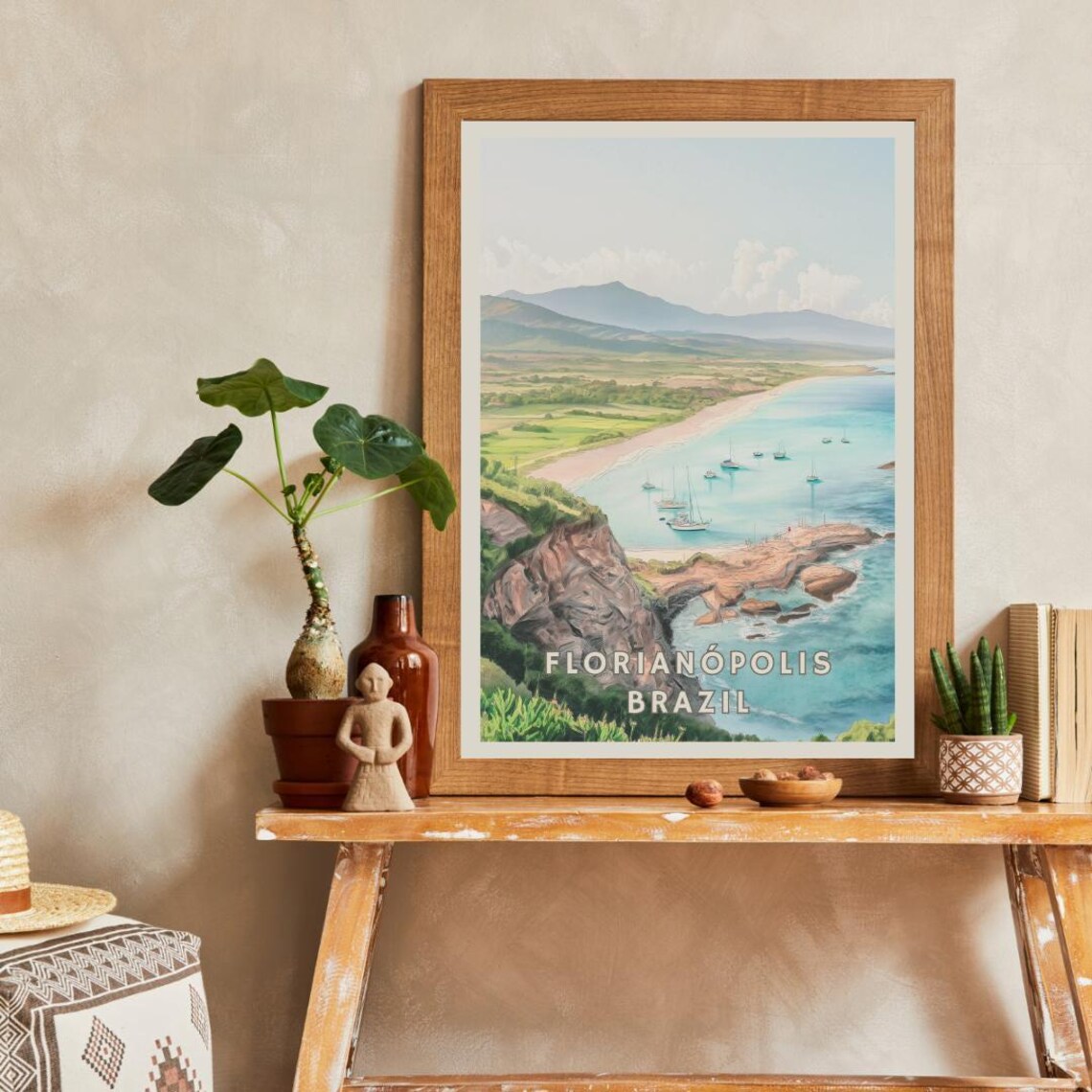 Florianópolis Brazil Travel Poster, Beach Landscape - Image 2