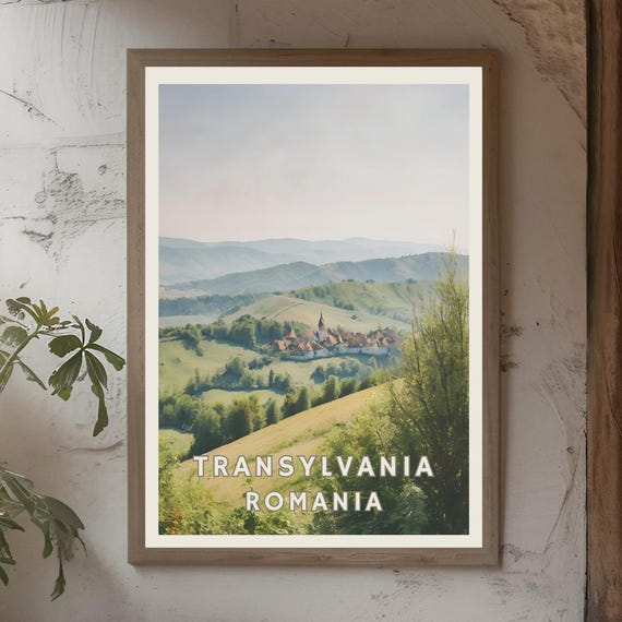 Transylvania Romania Poster Romania Travel Wall Art Eastern Europe Romanian Decor Carpathian Mountains Nature Landscape Print Adventure