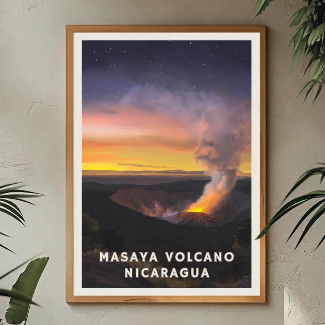 Masaya Volcano Nicaragua Poster Central America Travel Wall Art Nicaragua Adventure Print Masaya National Park Nature Lover Home Decor - Image 2
