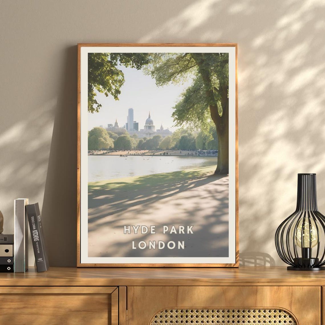 Hyde Park London Poster England Wall Art London Park Decor Scenic Hyde Park Pond Print London Skyline Home Art British Nature Artwork - Image 3