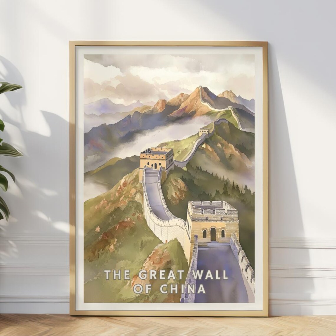 Great Wall Of China Travel Poster, Historic Landmark