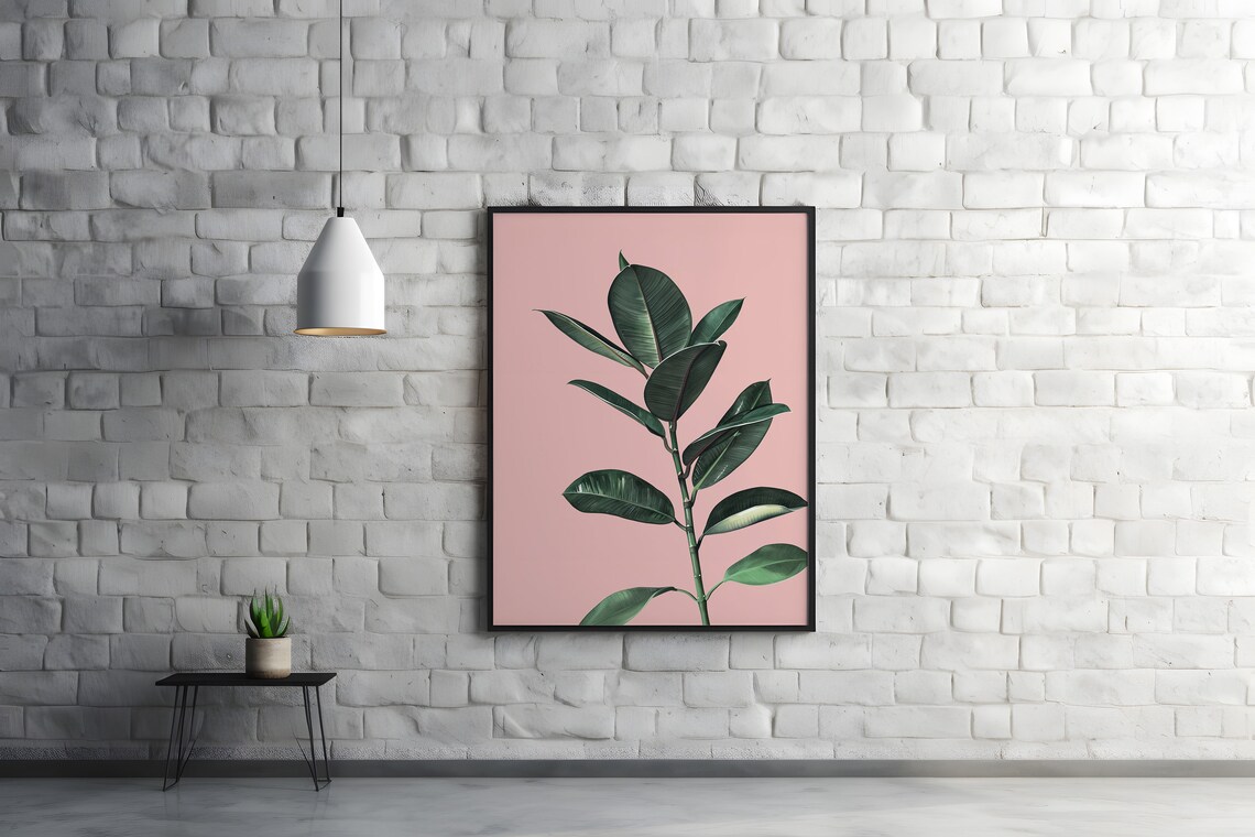 Tropical Rubber Tree Botanical Jungle Art Print - Image 4