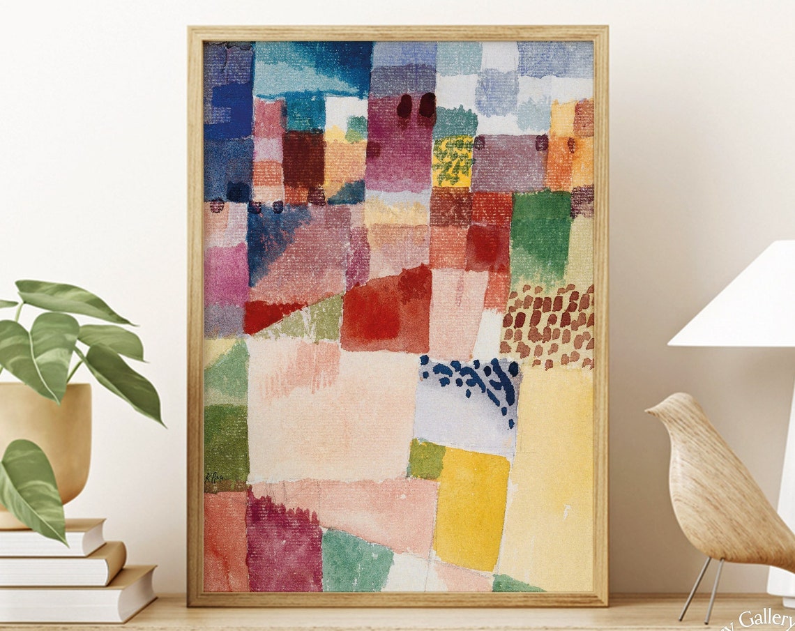 Paul Klee Colorful Abstract Grid Squares Pastel Mosaic Art Print