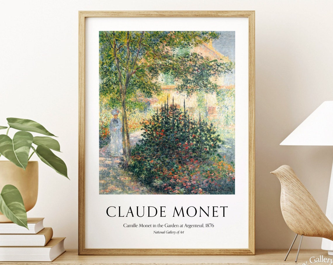 Claude Monet Camille In The Garden At Argenteuil Summer Scene Poster