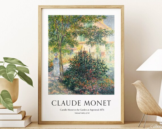 Claude Monet Camille In The Garden At Argenteuil Summer Scene Poster