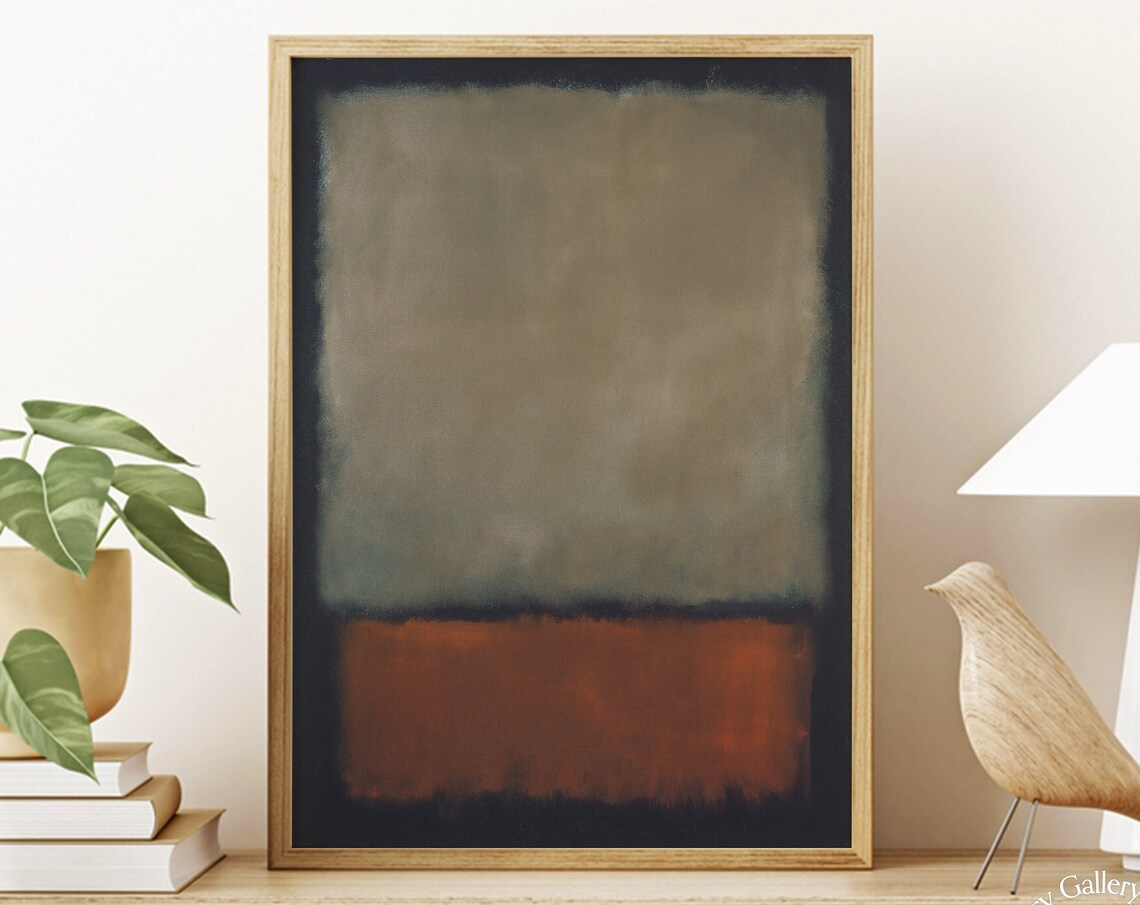 Mark Rothko Exhibition Poster, Living Room Decor