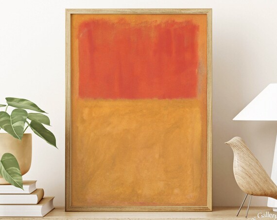 Mark Rothko Poster Print Orange And Yellow Wall Art A Exhibition Print As Housewarming Gift Or Livingroom Decor