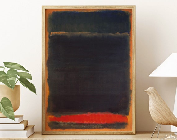 Mark Rothko Poster Print Black And Red Wall Art A Exhibition Print As Housewarming Gift Or Livingroom Decor Birthday Gift Idea