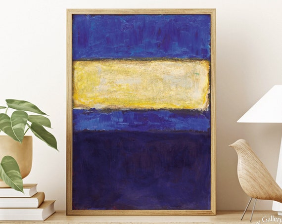 Mark Rothko Poster Print Yellow And Blue Wall Art A Expressionist Print As Housewarming Gift Or Livingroom Decor Birthday Gift Idea