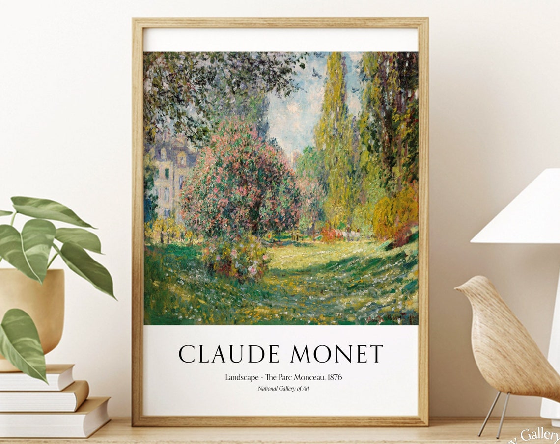 Claude Monet Parc Monceau 1876 Paris Park Blossom Garden Poster