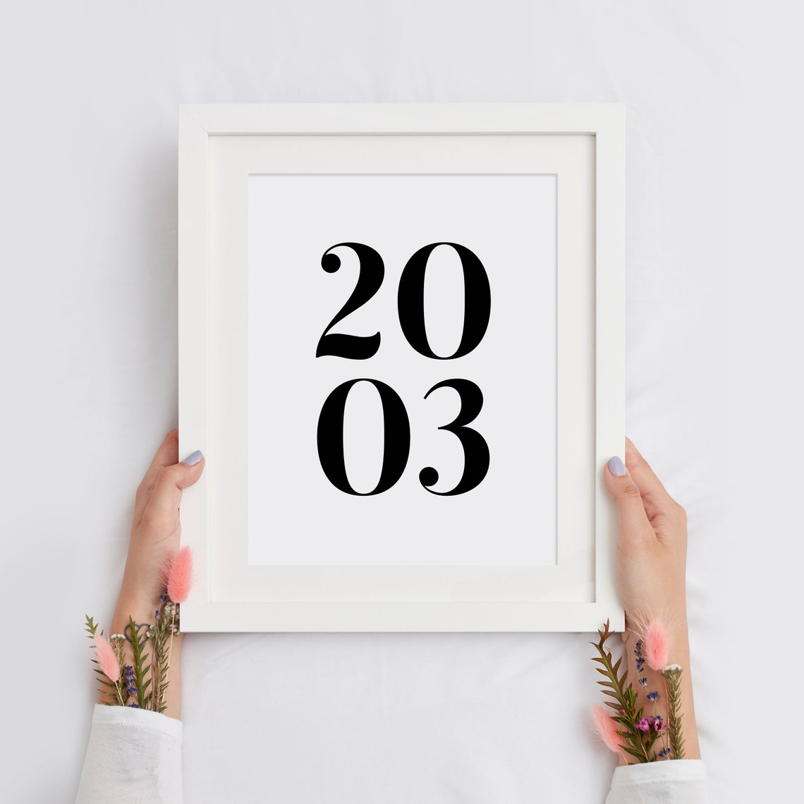 Custom Number Year Print Personalized Year Poster Personalized Birthday Sign Personalized Date Wall Art Year - Image 2