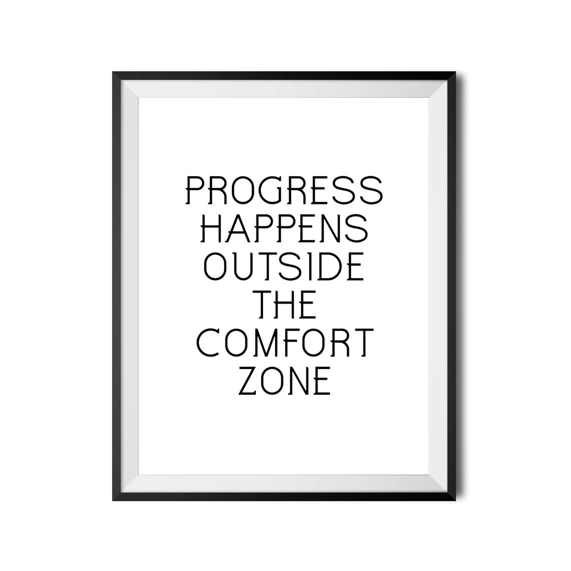 Progress Happens Outside The Comfort Zone Motivational Gym Poster - Image 4