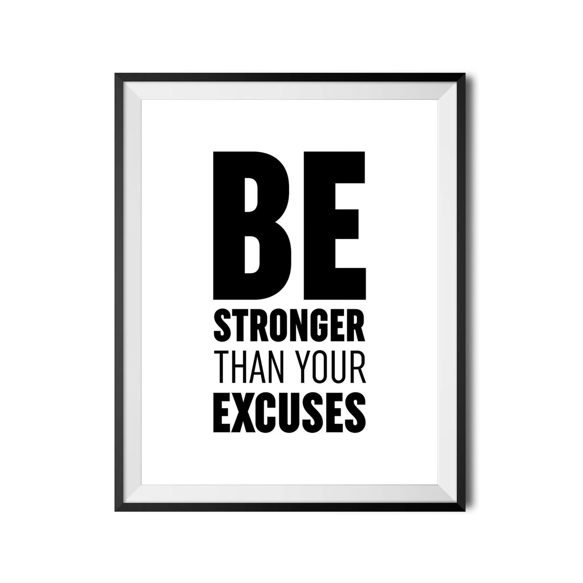 Be Stronger Than Your Excuses Gym Fitness Motivation Quote Poster - Image 4