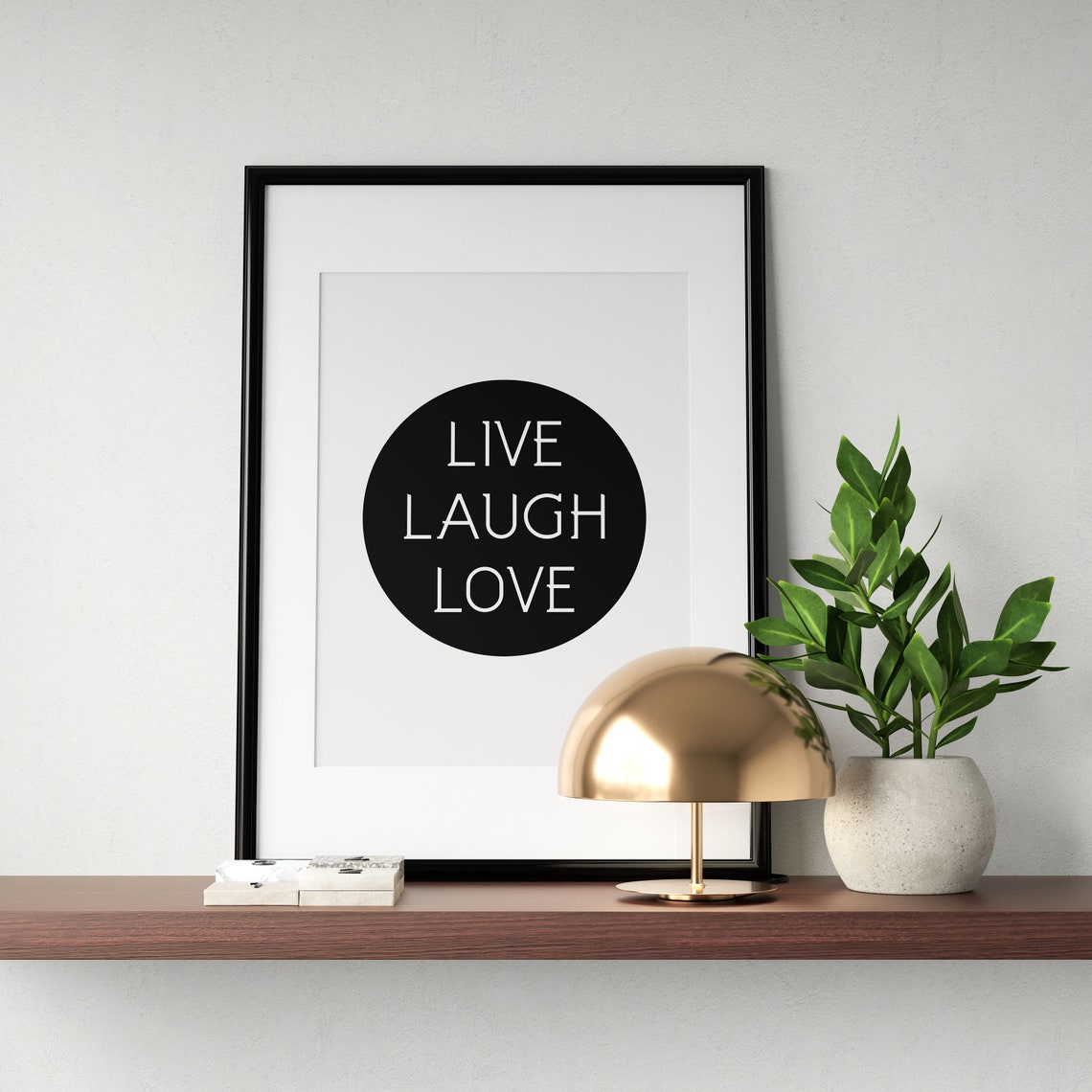 Live Laugh Love Classic Warm Home Decor Circle Design Poster - Image 2