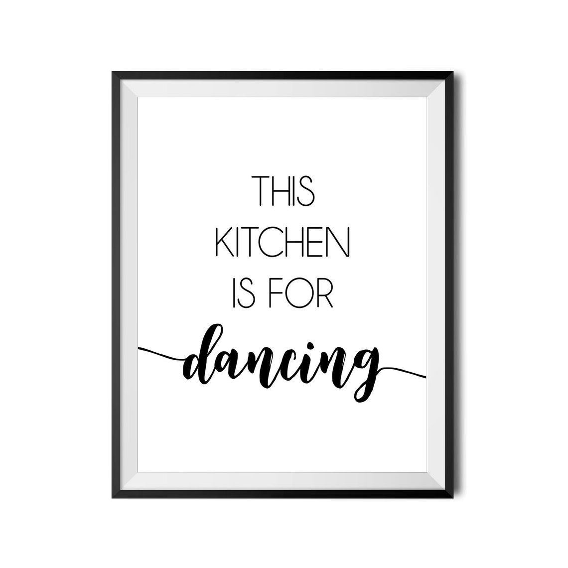 This Kitchen Is For Joyful Dancing Script Kitchen Quote Wall Art - Image 4