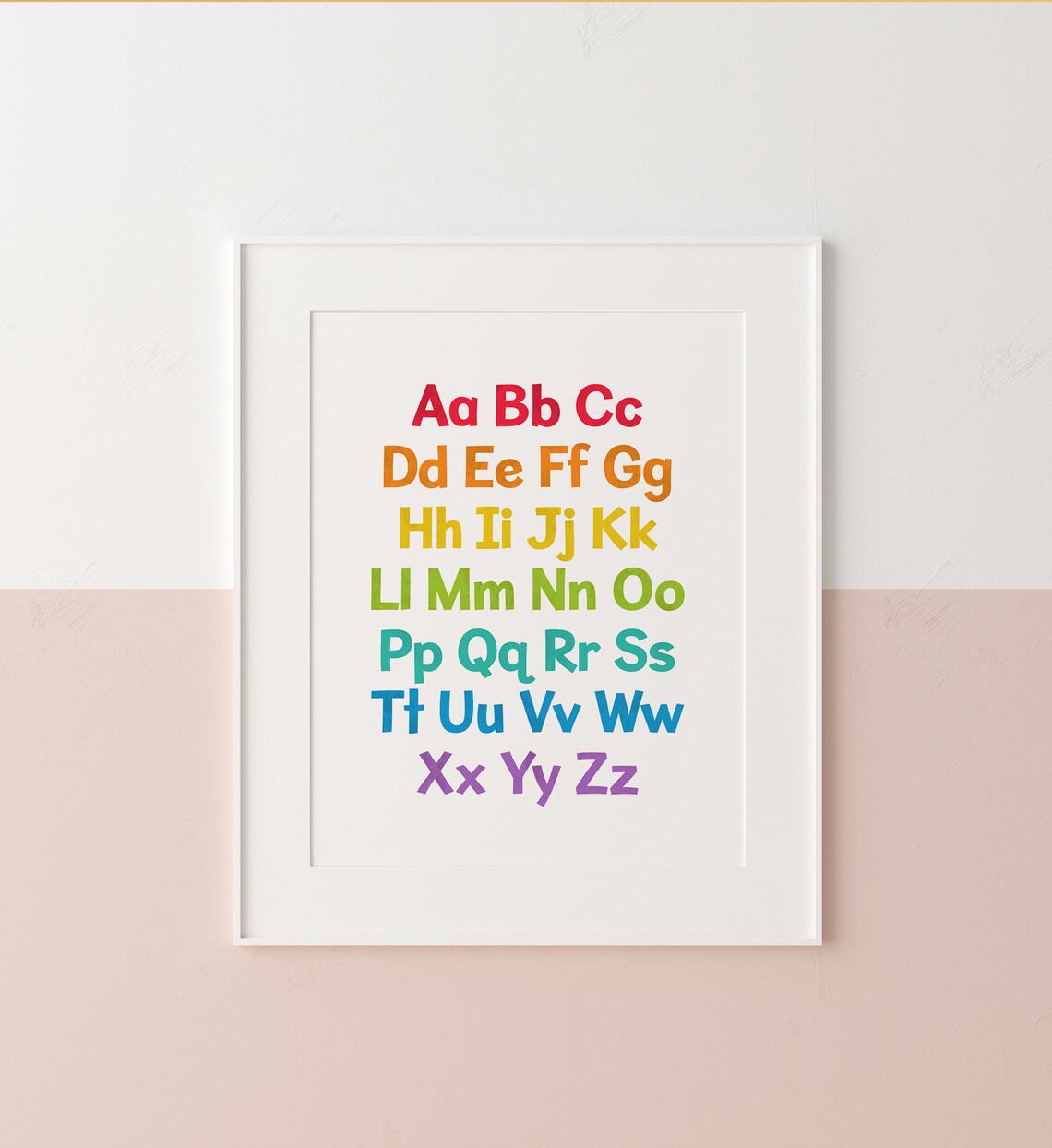 Rainbow Alphabet Nursery Art ABCs Poster - Image 5