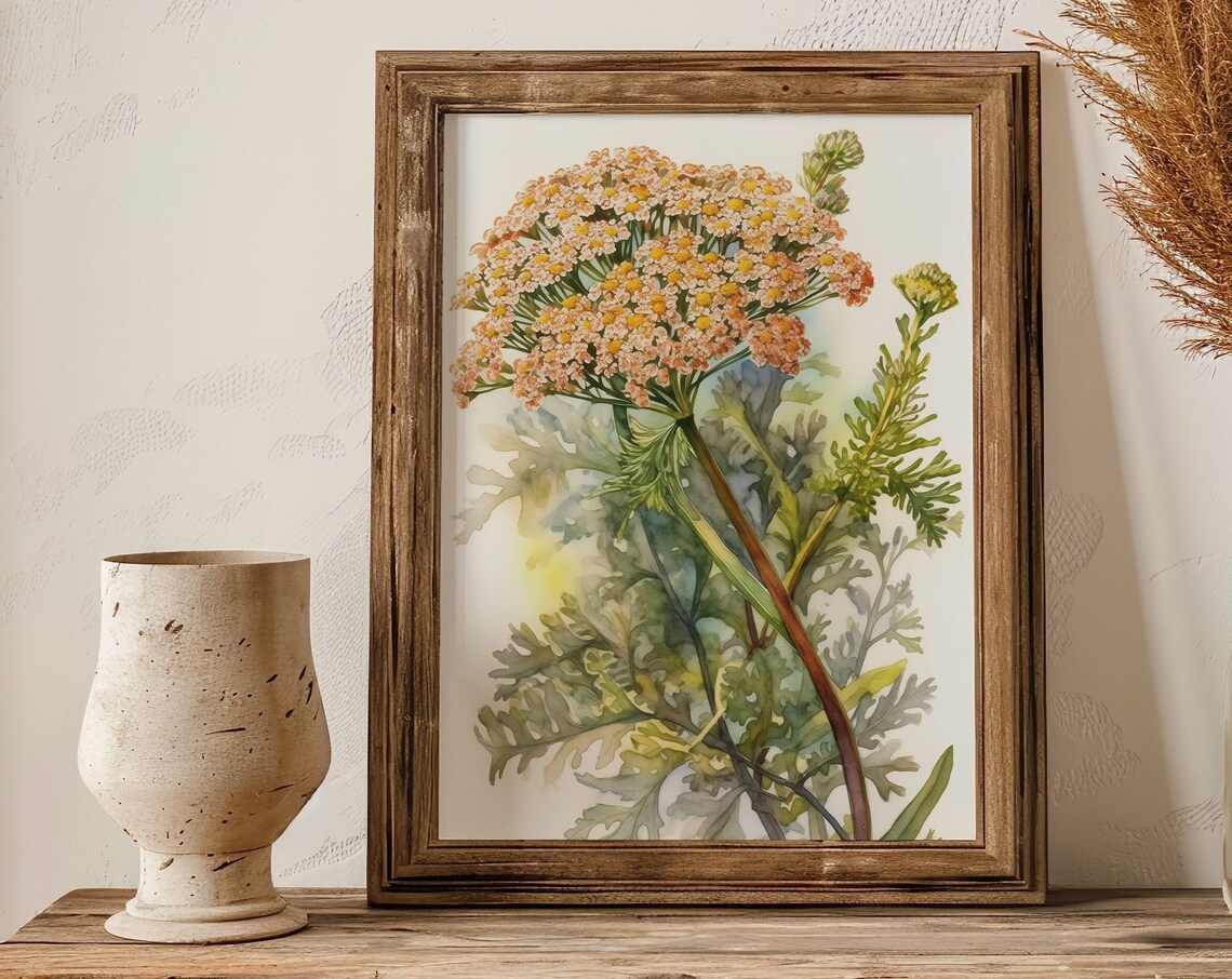 Queen Anne's Lace Watercolor Botanical Wildflower Art Poster - Image 5