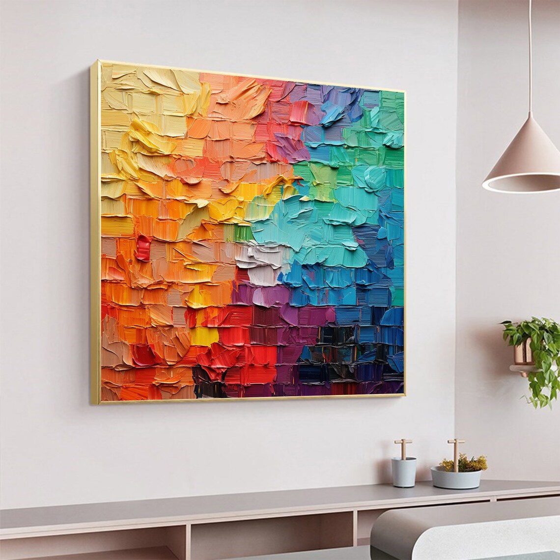 Custom Abstract Oil Painting, Minimalist Wall Art - Image 7