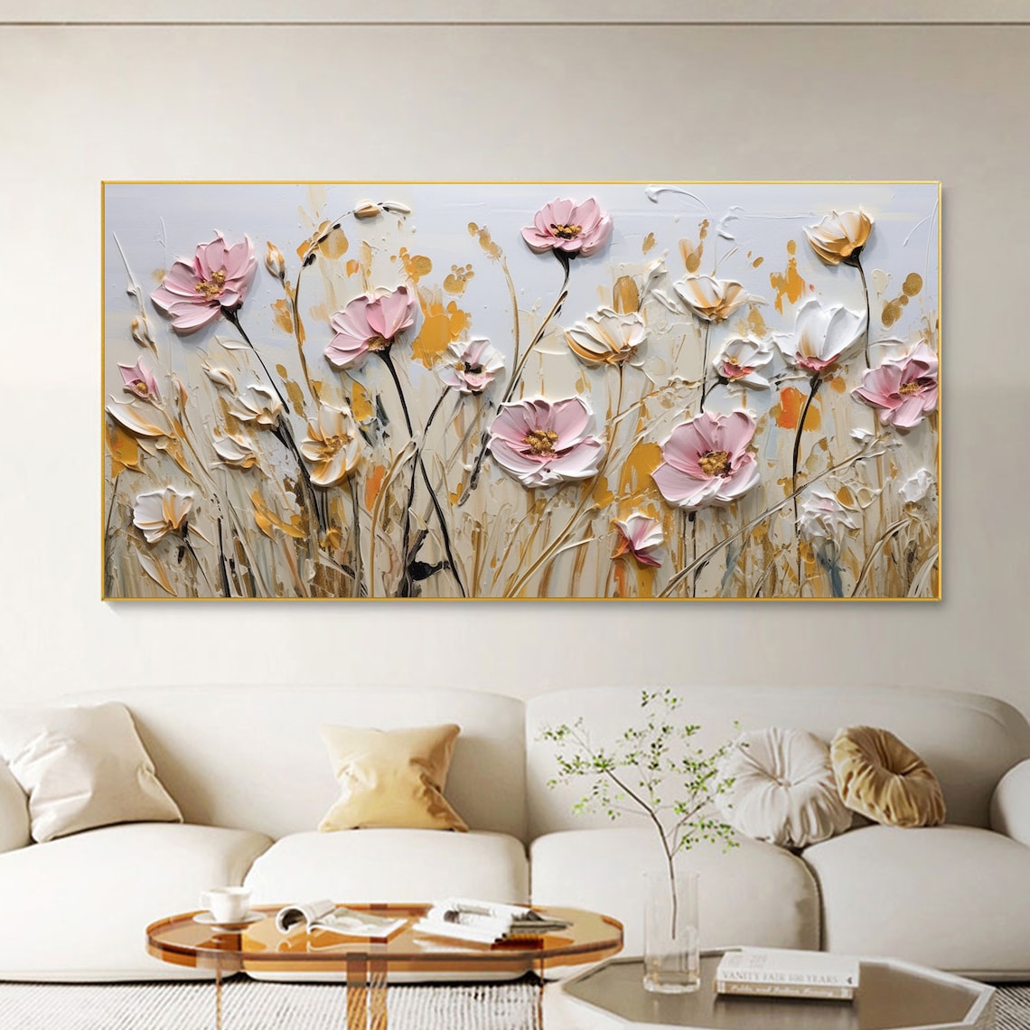 Minimalist Floral Oil Painting, Custom Wall Art Print - Image 3