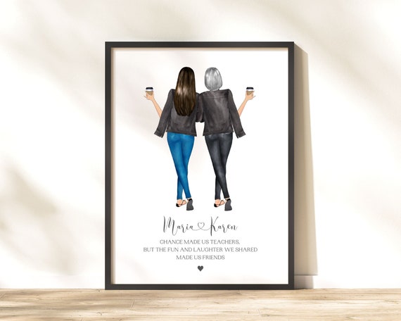 Chance Made Us Teachers Laughter Made Us Friends Colleague Poster
