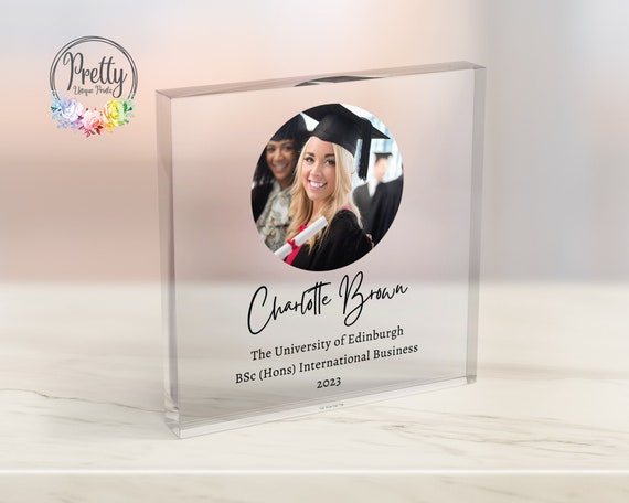 Personalized Graduation Photo Acrylic Block Edinburgh Keepsake Print