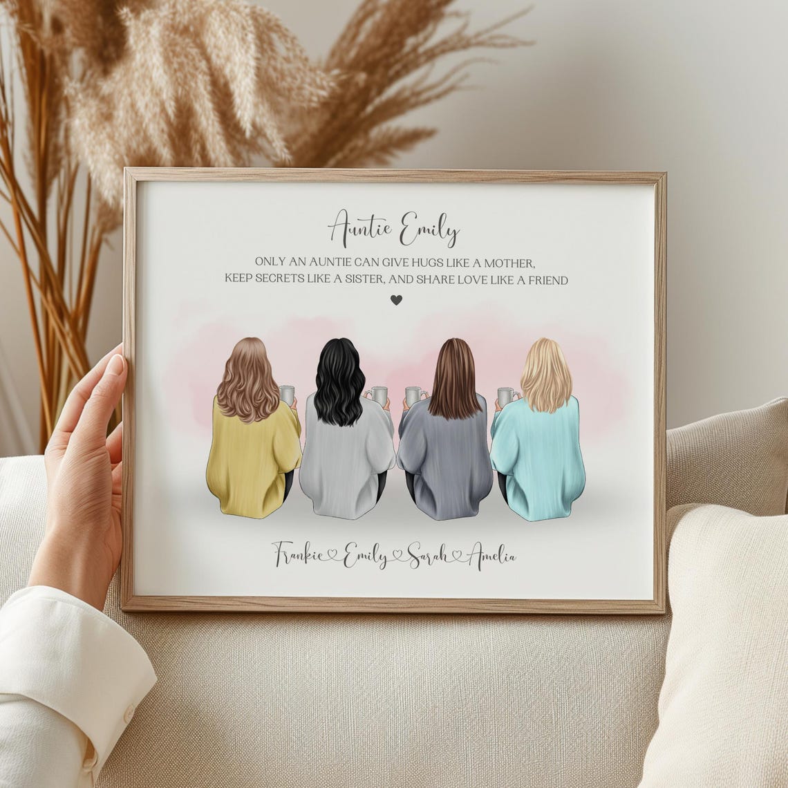 Auntie Gifts Auntie Print Auntie And Nieces Wall Art Aunt And Nices Print Gift From Niece Special Auntie Gifts Personalised Print
