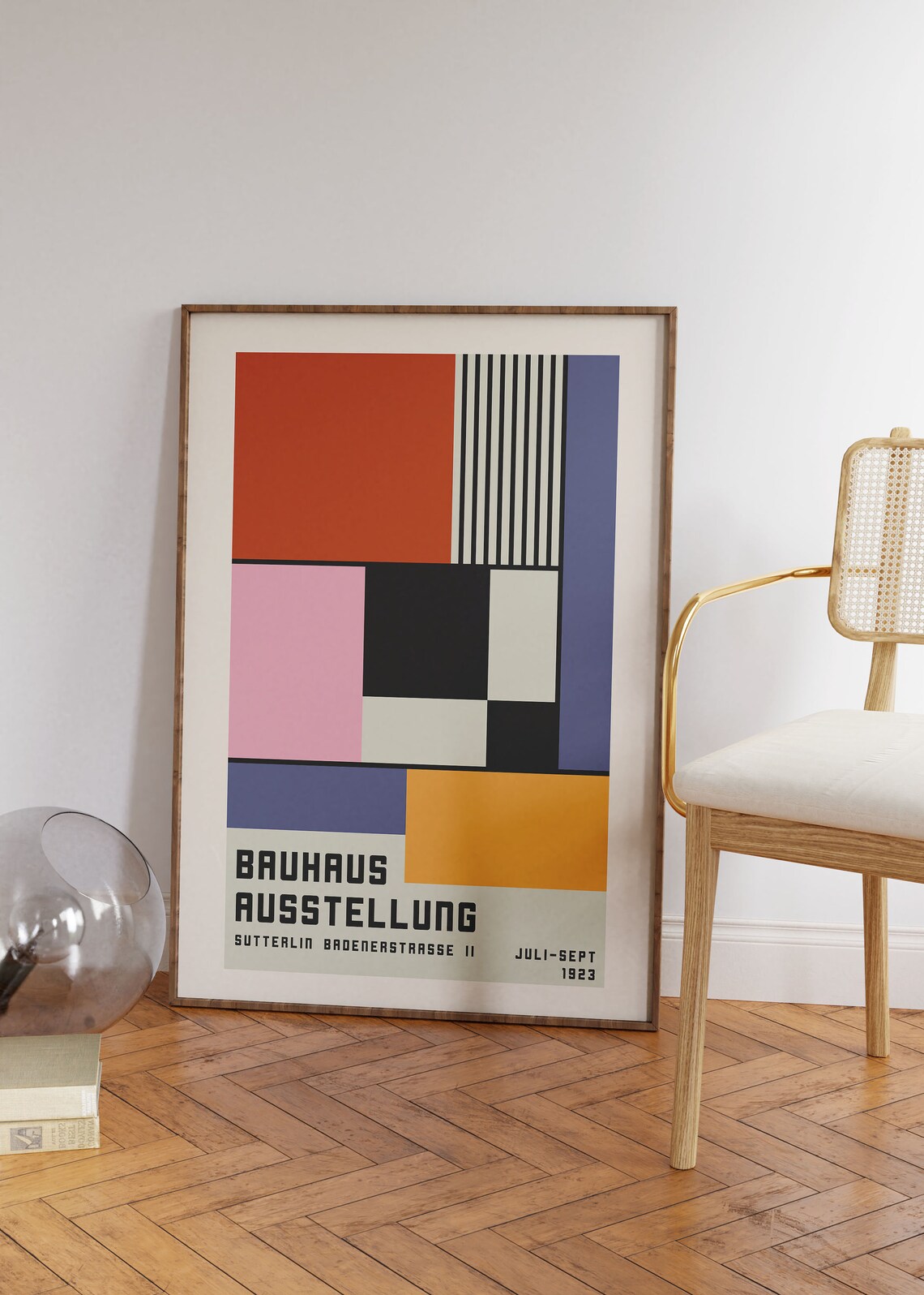 Bauhaus Exhibition Poster, Geometric Mid-Century Art Print - Image 3
