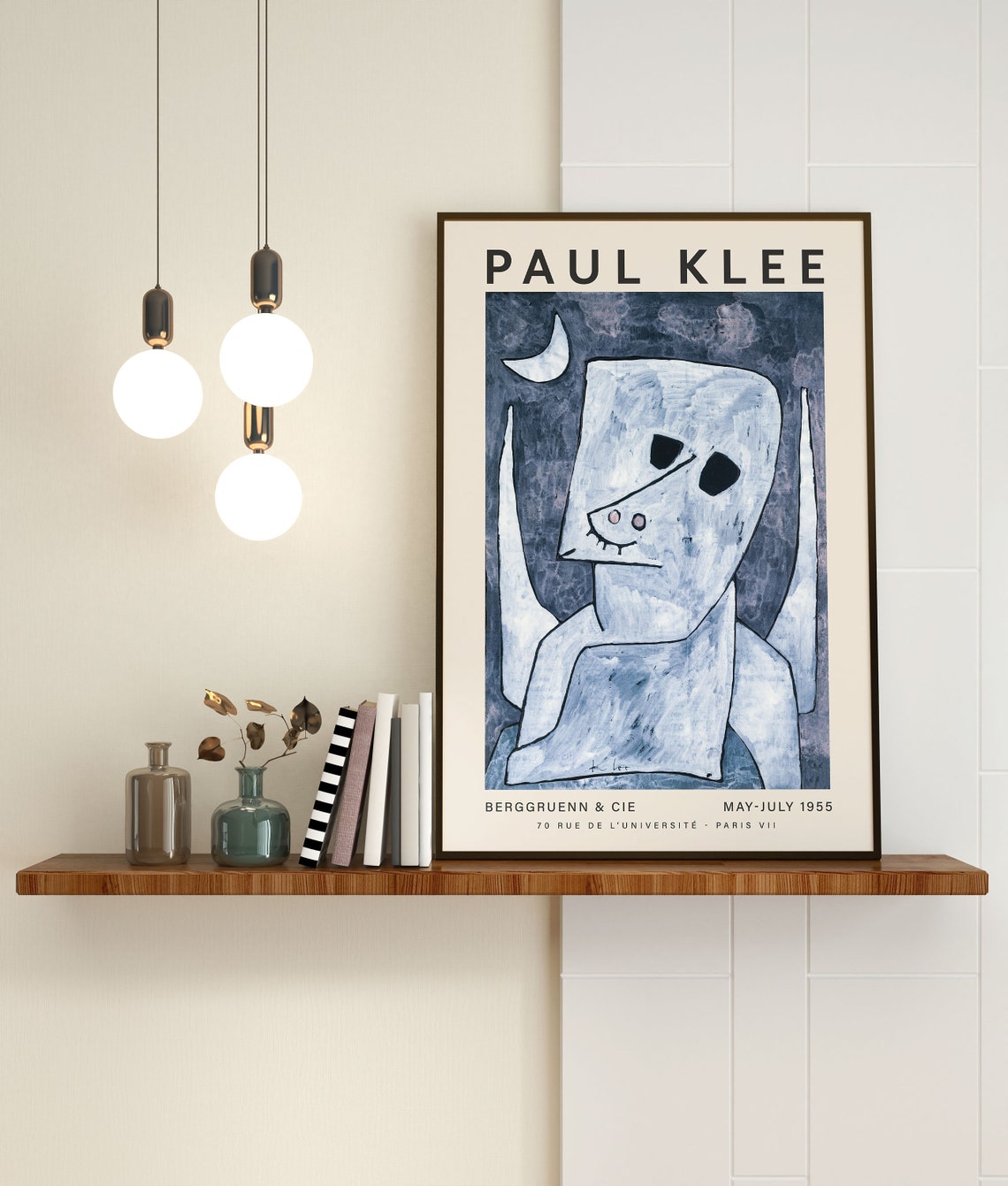 Paul Klee Paris 1955 Exhibition Blue Angel Abstract Figure Poster - Image 3