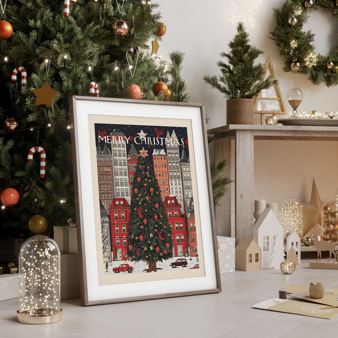 Vintage Christmas Print New York Christmas Tree Poster - Image 3