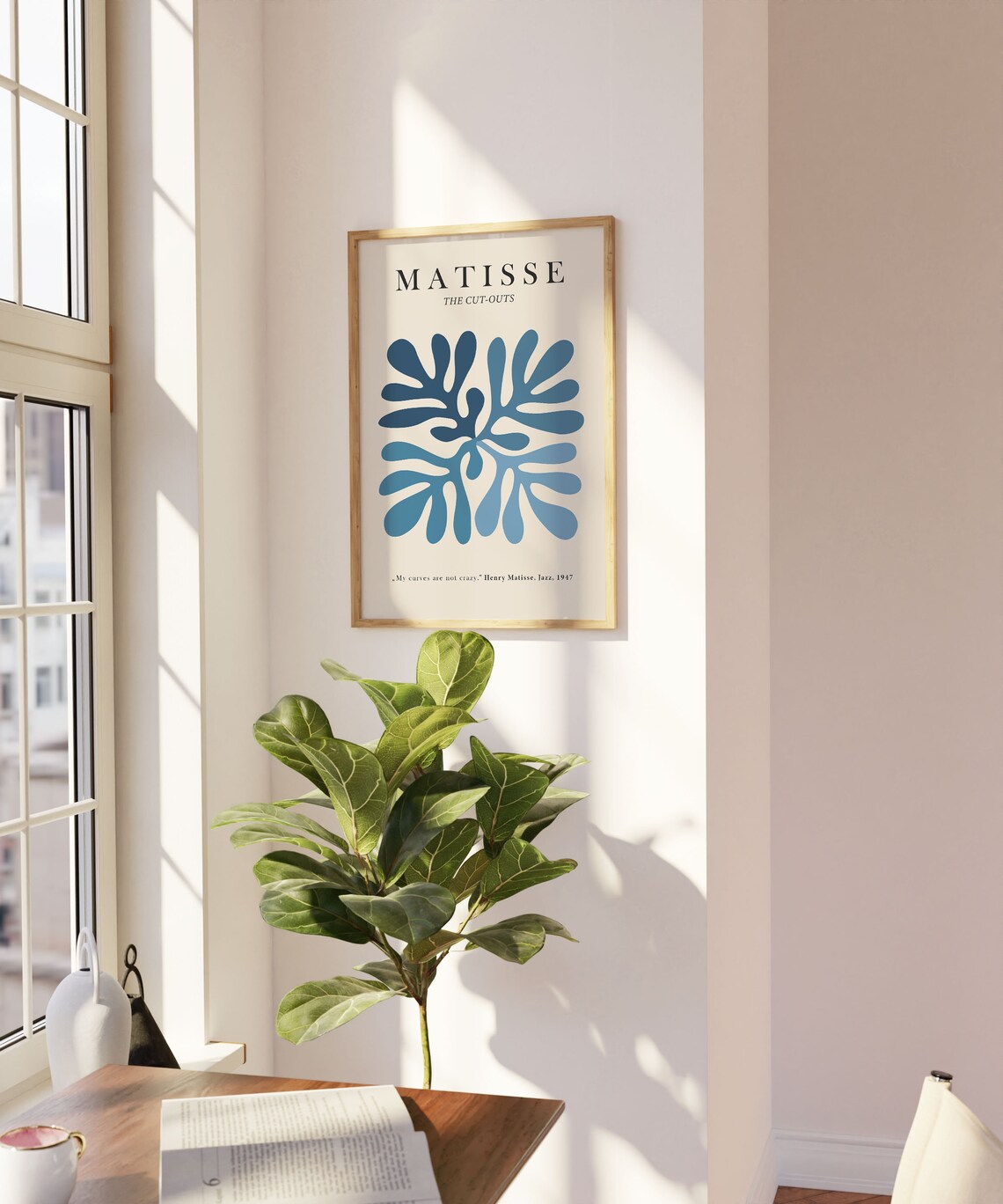 Henri Matisse Cut Out Print Blue Wall Art Museum Exhibition Poster Modern Over Bed Wall Decor Instant - Image 3