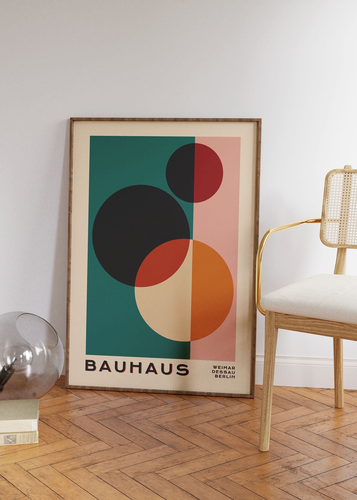 Bauhaus Retro Poster, Geometric Mid-Century Print - Image 3