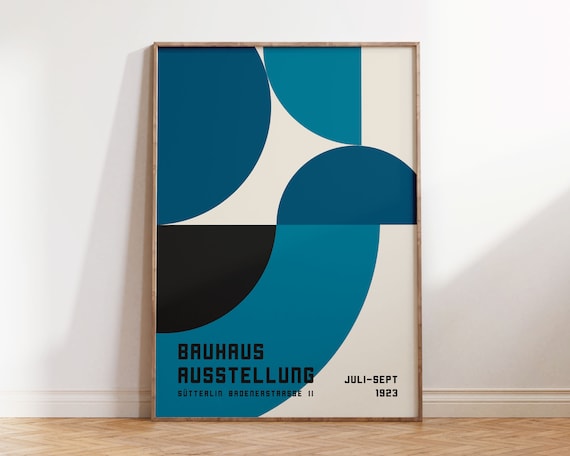 Bauhaus Exhibition Poster, Mid Century Modern Print
