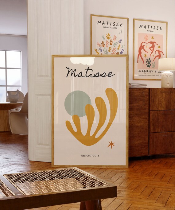 Henri Matisse Cut Outs Print Abstract Exhibition Poster Cool Modern Wall Art Living Room And Bedroom Decor Instant