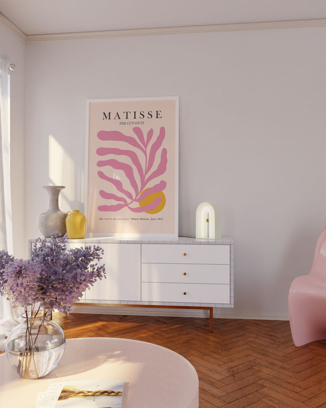 Matisse The Cut-Outs Pink Leaf Modern Exhibition Gallery Wall Decor Poster - Image 3