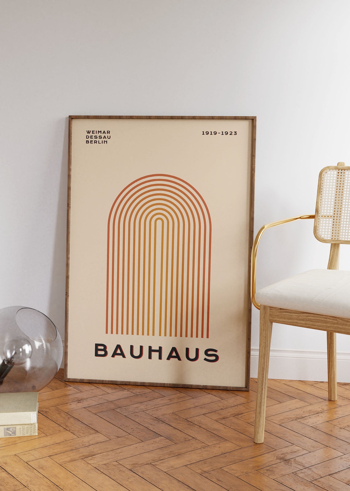 Bauhaus 1919 1923 Rainbow Arch Weimar Minimalist Design Poster - Image 3