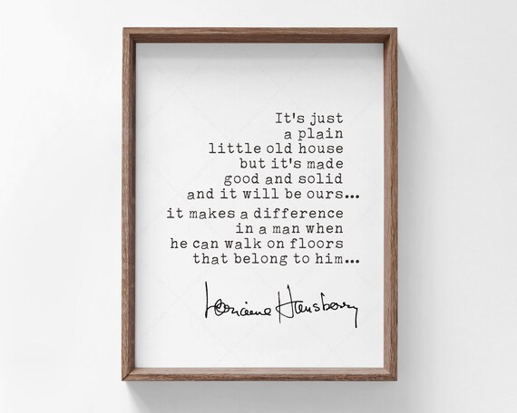 Lorraine Hansberry Quote - BLM Art Print