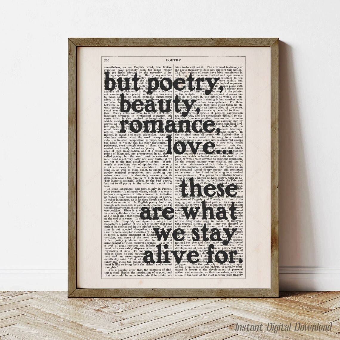 John Keating Quote, Dead Poets Society Poster Print