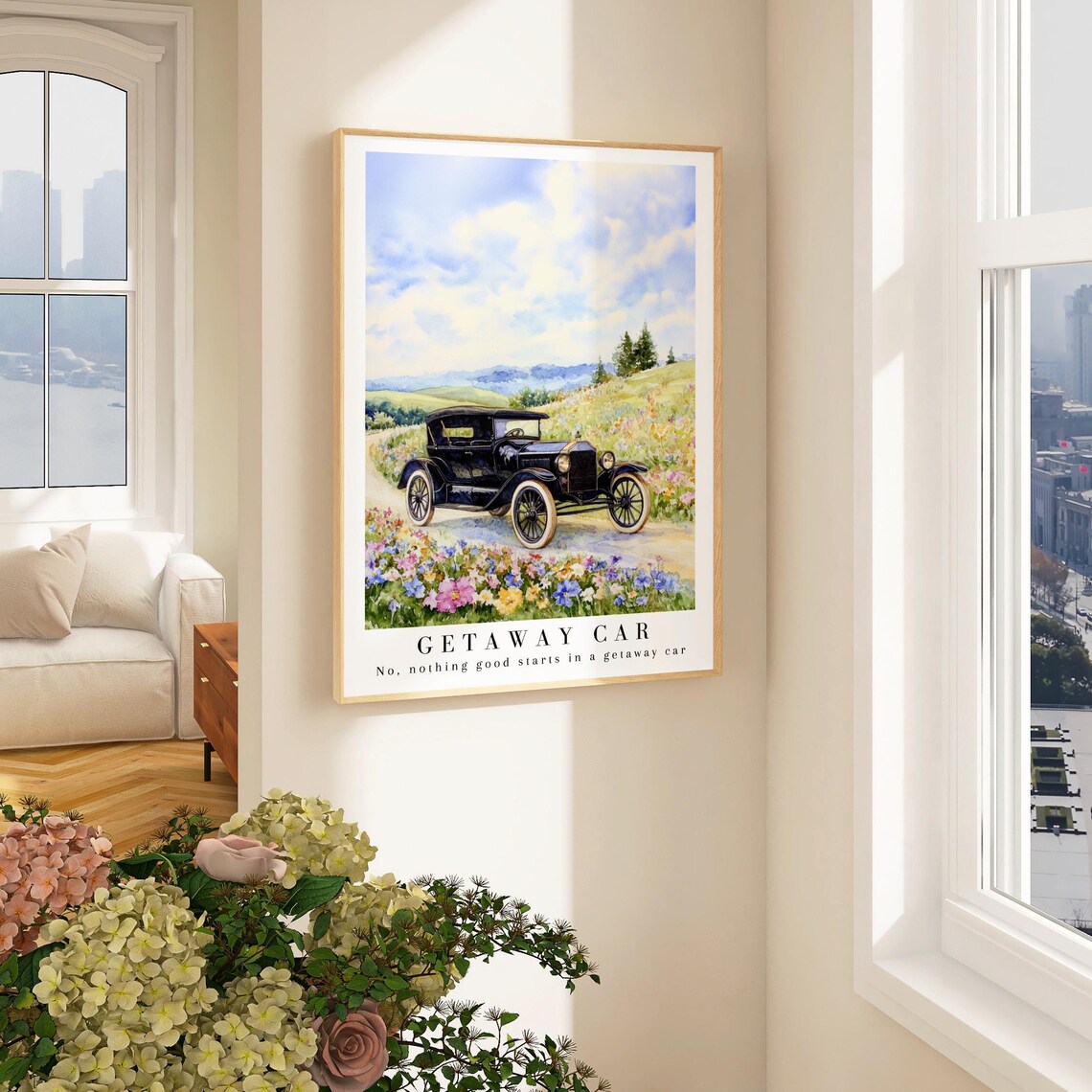 Getaway Car Reputation Album Vintage Car Poster Print - Image 2