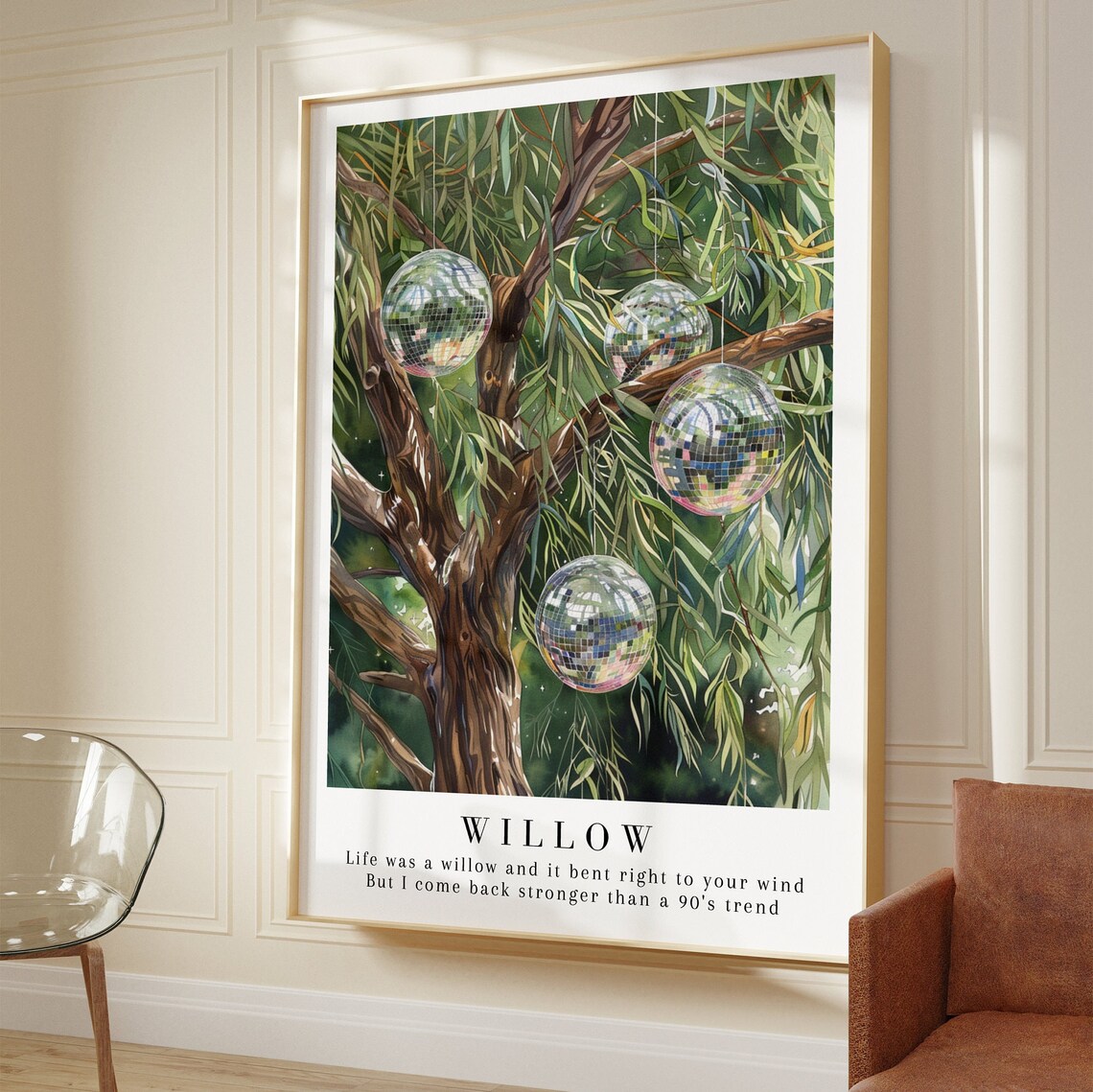Willow Tree Watercolor Art Print, Evermore Style - Image 3