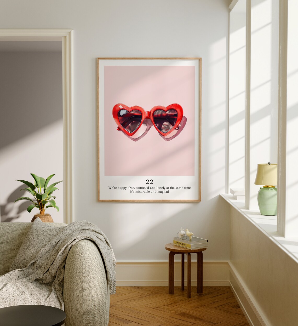 Red Album Watercolor Illustration Art Print - Image 2