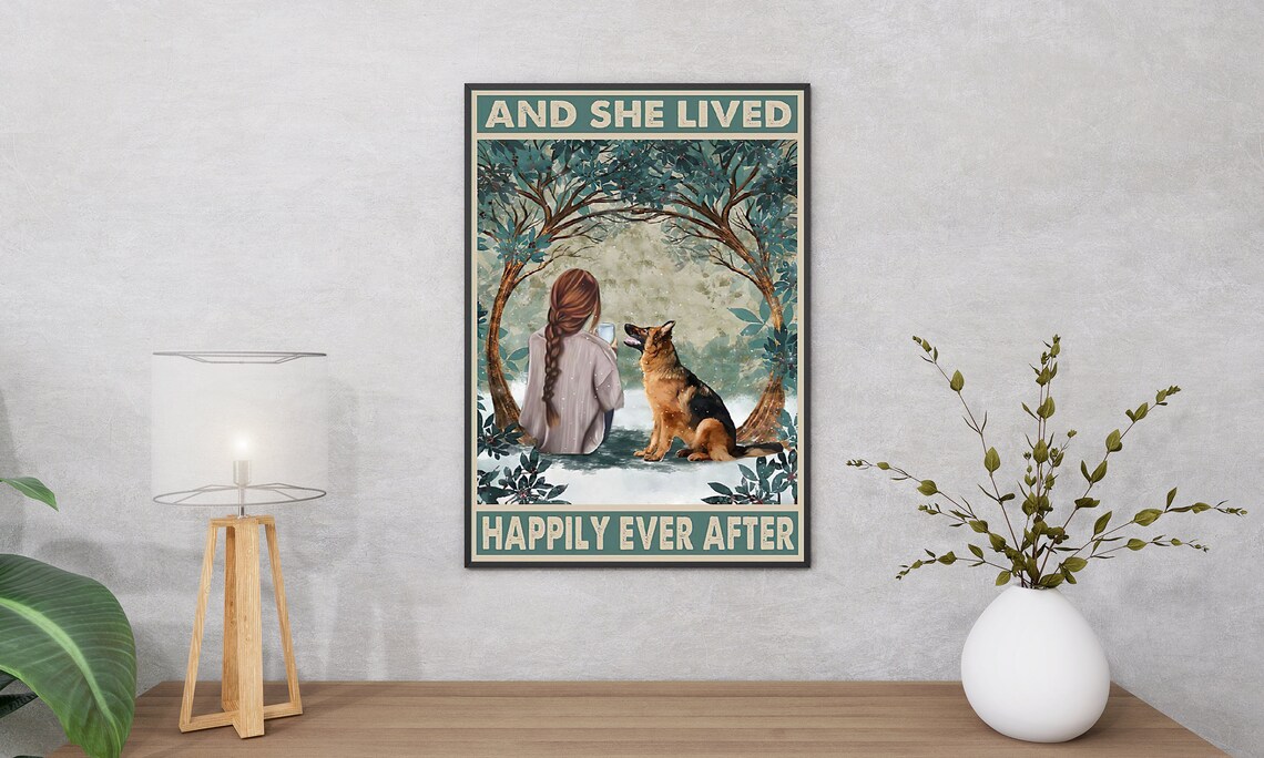 And She Lived Happily Ever After Dog Art Print - Image 3