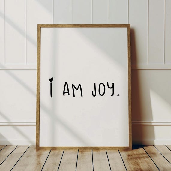 I Am Goy Motivational Quote Print Minimalist Black Wall Art