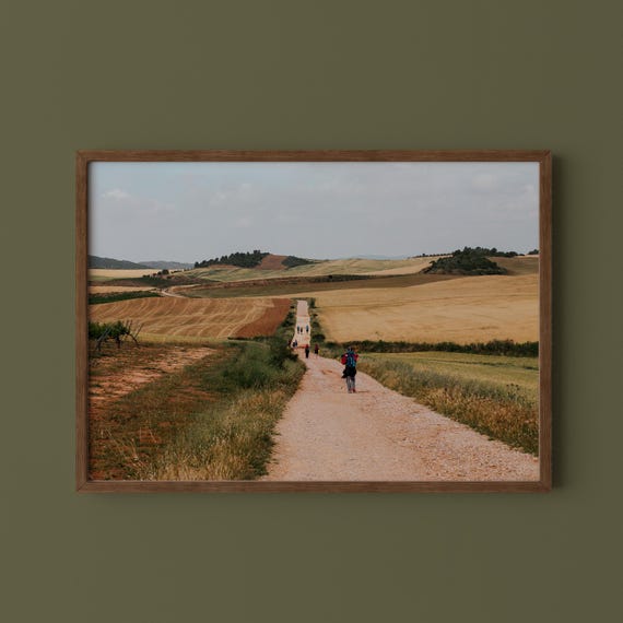 Camino De Santiago Travel Poster, Spain Hiking