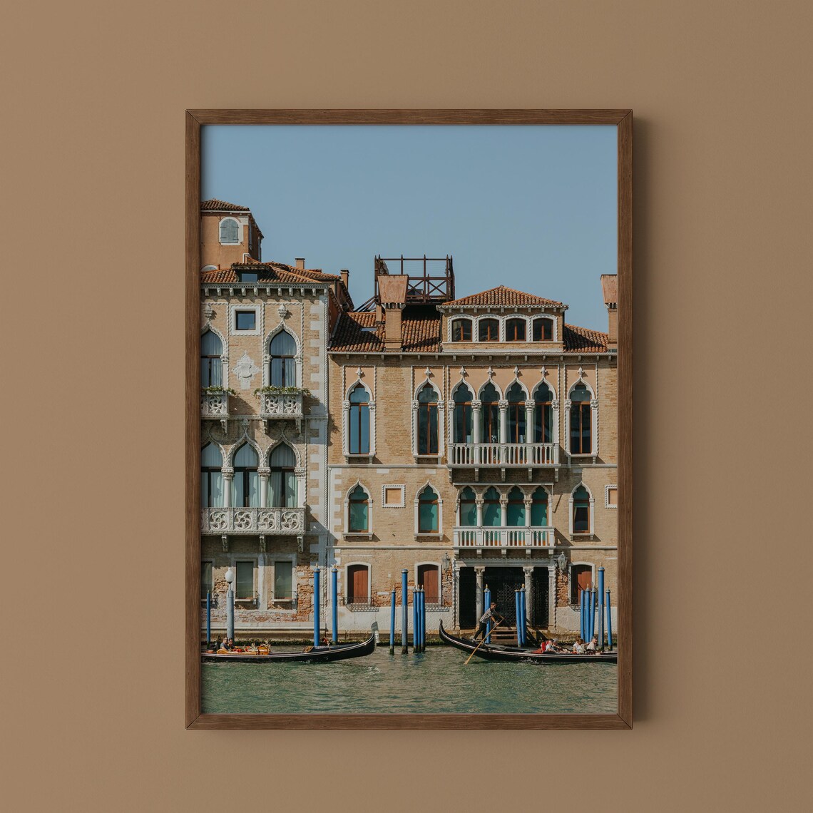 Venice Grand Canal Gondolas Historic Palazzo Waterfront Photography Poster