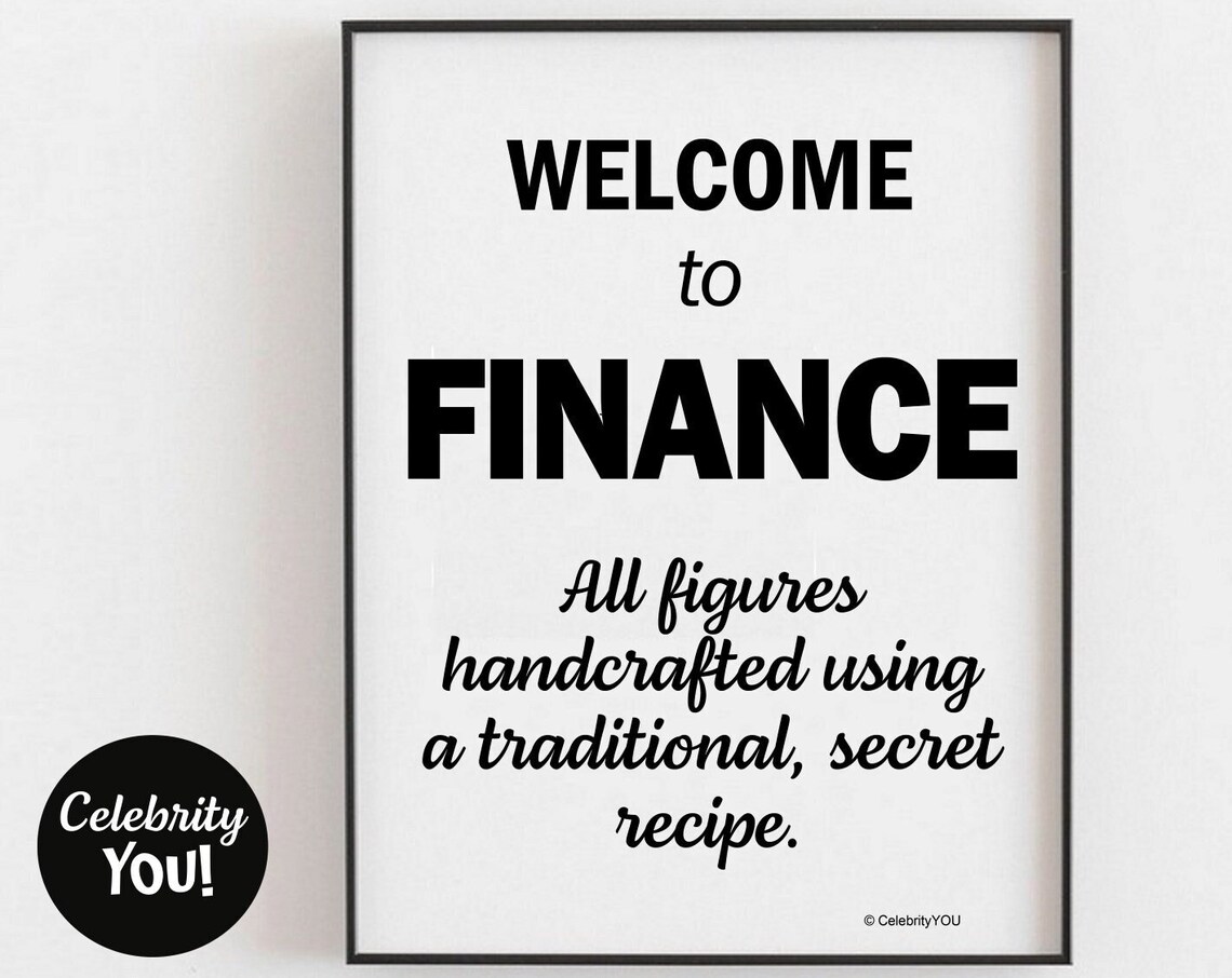 Welcome To Finance Funny Accountant Department Office Sign Poster