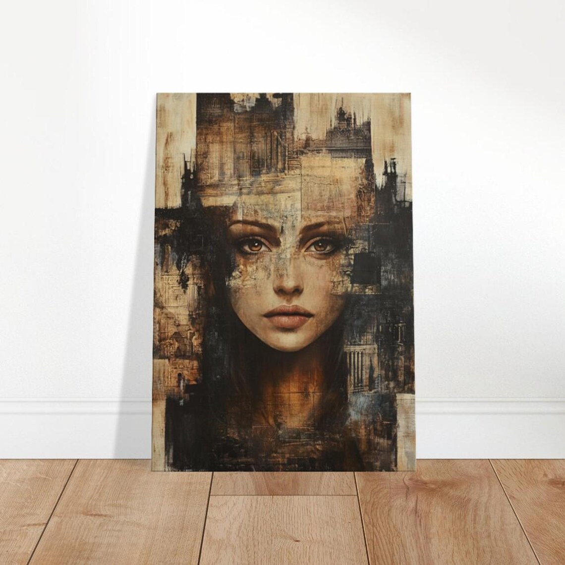 Woman of the City Urban Soul Modern Abstract Portrait Wall Art