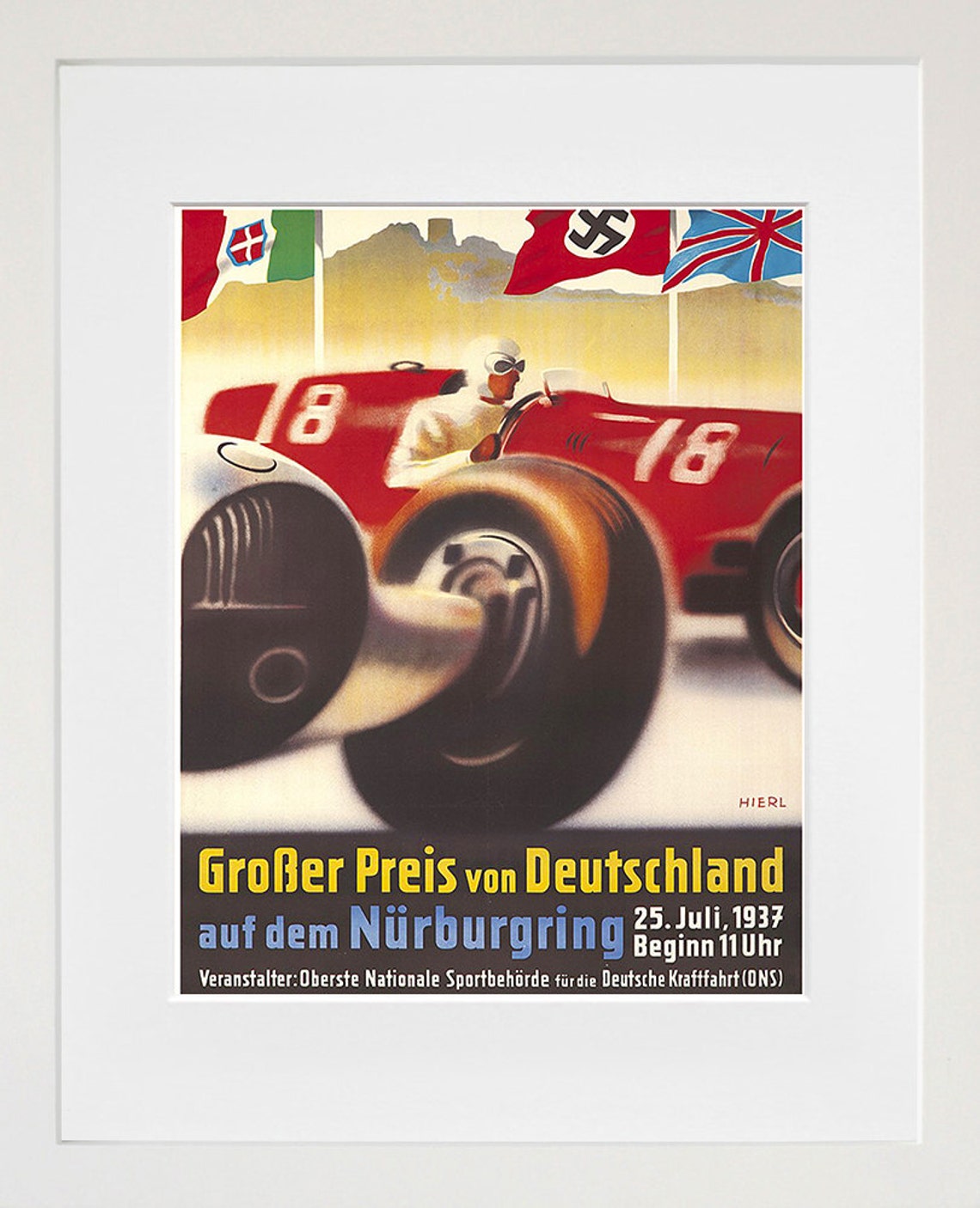 German Racing Nurburgring Travel Poster - Image 2