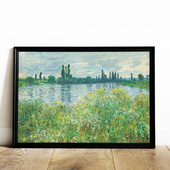Claude Monet Painting Banks Of The Seine Vtheuil 1880 Poster Famous Fine Art Reproductions Ar15